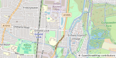 Map of Enfield, Middlesex