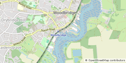 Map of Woodbridge, Suffolk