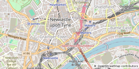 Map of Newcastle Upon Tyne