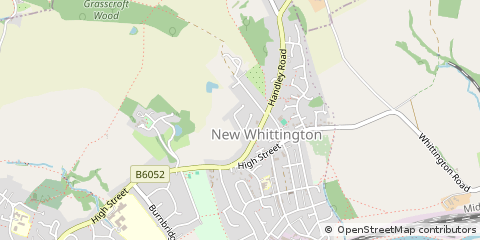 Map of Chesterfield, Derbyshire