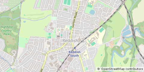 Map of Stockport, Lancashire