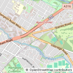 Map of Feltham, Middlesex
