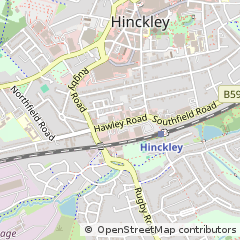 Map of Hinckley, Leicestershire
