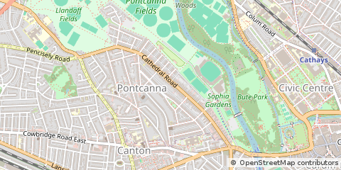 Map of Cardiff