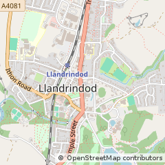 Map of Llandrindod Wells, Powys