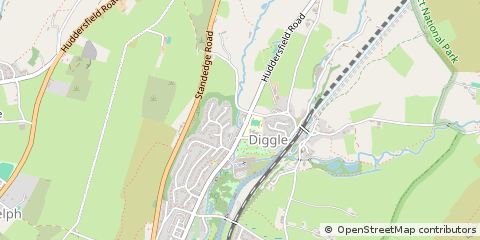Map of Oldham, Lancashire