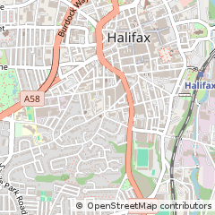 Map of Halifax, West Yorkshire