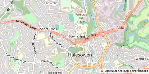 Map of Halesowen, West Midlands