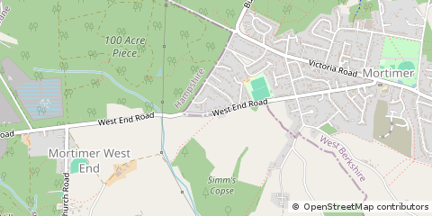 Map of Mortimer, Berkshire
