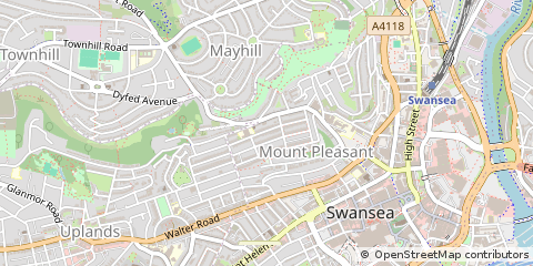 Map of Swansea