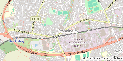 Map of Pudsey, West Yorkshire