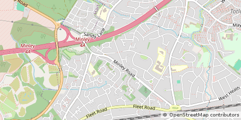 Map of Farnborough, Hampshire