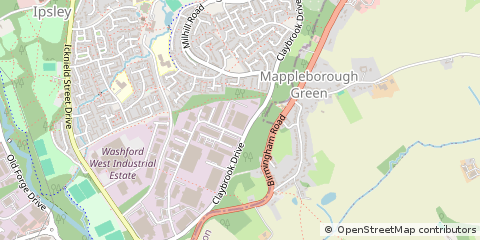 Map of Redditch, Worcestershire