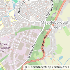 Map of Redditch, Worcestershire