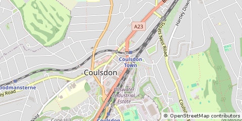 Map of Coulsdon, Greater London