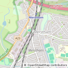 Map of Merstham, Surrey.
