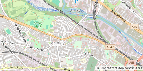 Map of Leeds, West Yorkshire