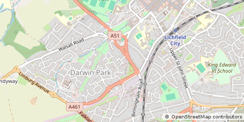Map of Lichfield