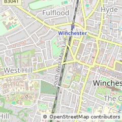 Map of Winchester, Hampshire