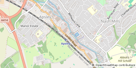 Map of Apsley Hemel Hempstead, Herts