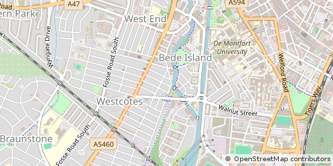 Map of Leicester, Leicestershire