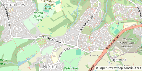 Map of South Yorkshire