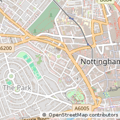 Map of Nottingham, Nottinghamshire