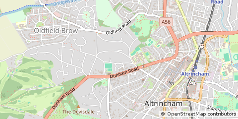 Map of Altrincham, Cheshire