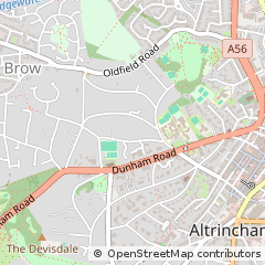Map of Altrincham, Cheshire