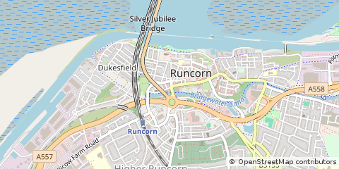 Map of Runcorn, Cheshire