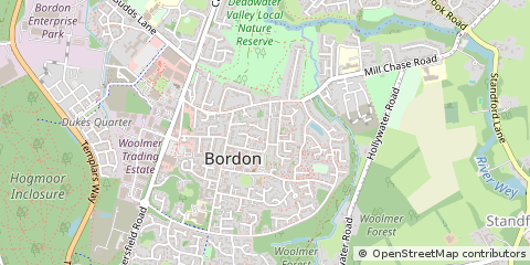 Map of Bordon