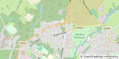 Map of Bordon, Hants