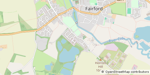 Map of Fairford, Gloucestershire