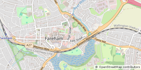 Map of Fareham, Hampshire
