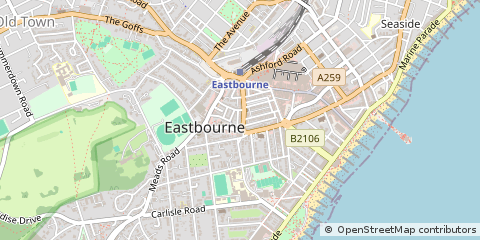 Map of Eastbourne, East Sussex