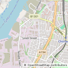Map of South Shields, Tyne and Wear