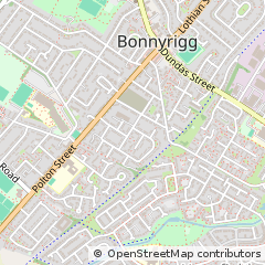 Map of Bonnyrigg, Midlothian