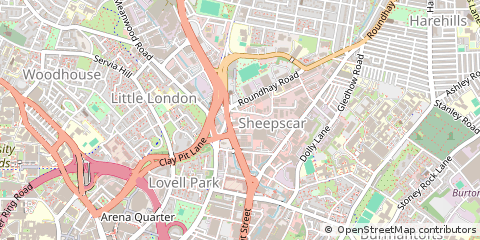 Map of Sheepscar Leeds, West Yorkshire