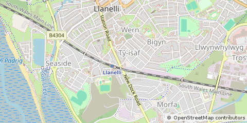 Map of Llanelli