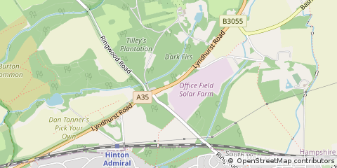 Map of Christchurch, Dorset