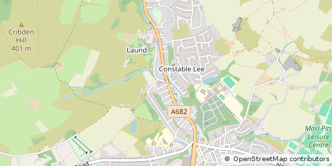 Map of Rossendale, Lancashire