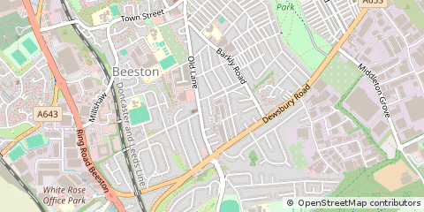 Map of Leeds, West Yorkshire