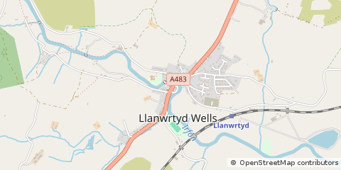 Map of Llanwrtyd Wells