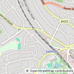 Map of Solihull, West Midlands