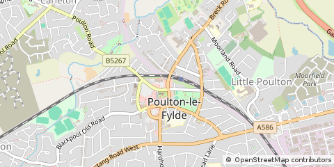 Map of Poulton-LE-Fylde, Lancashire