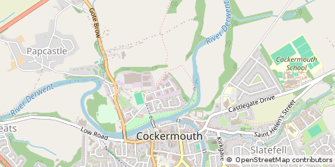 Map of Cockermouth, Cumbria
