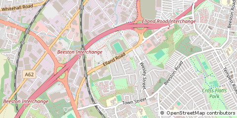 Map of Leeds, West Yorkshire