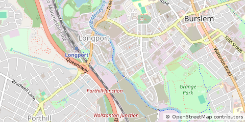 Map of Stoke-on-Trent, Staffordshire