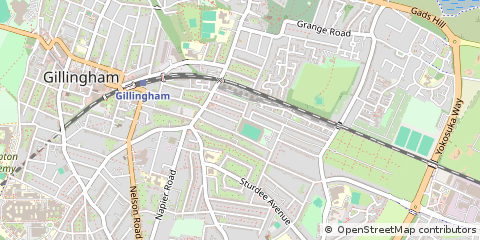 Map of Gillingham, Kent