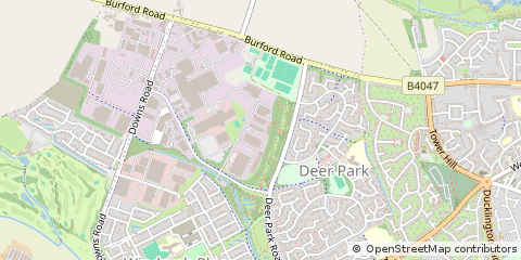 Map of Witney, Oxfordshire